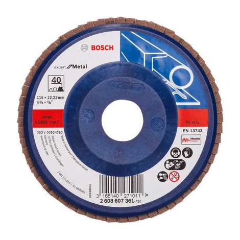 Disco lamellare Expert for Metal diritto G120 diam 115 mm