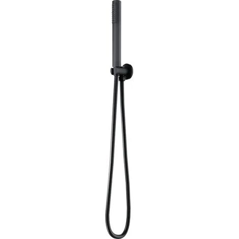 Kit douche rond noir mat avec prise d eau et flexible de 150 cm (1/4)