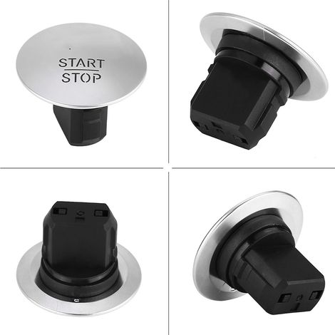Botón pulsador de arranque y parada del motor Keyless Go de 3,5 cm, color plata, 2215450714 (1/5)