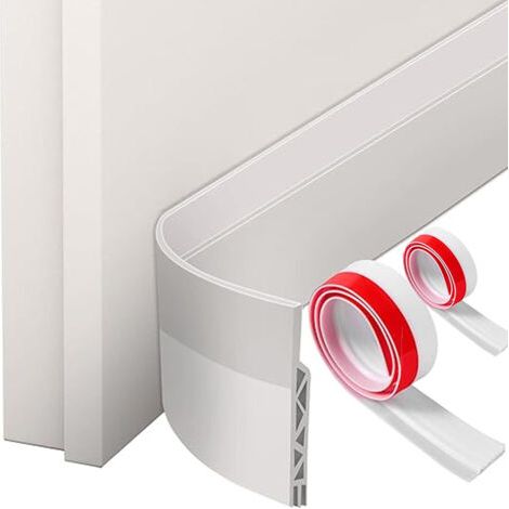 Lot de 2 socles de porte isolés, pare-vent de porte, pare-vent de porte insonorisé 100 cm, joint de porte d'entrée, joint de porte pour arrêter l'air froid (1/5)