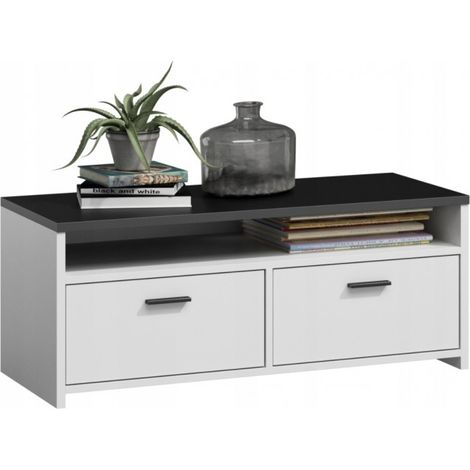 Mili TV-Schrank, weiß/schwarz, 100 cm, TV-Ständer für das Wohnzimmer, MK-Zimmer (1/3)