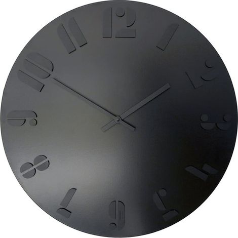 Horloge murale design noir minimaliste Bauhaus silencieuse (1/5)