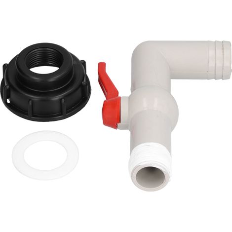 Adaptateur de robinet pour conteneur IBC, raccord de tuyau d'arrosage, accessoires de jardin, angle de 90°, 32 mm, outils de tuyauterie