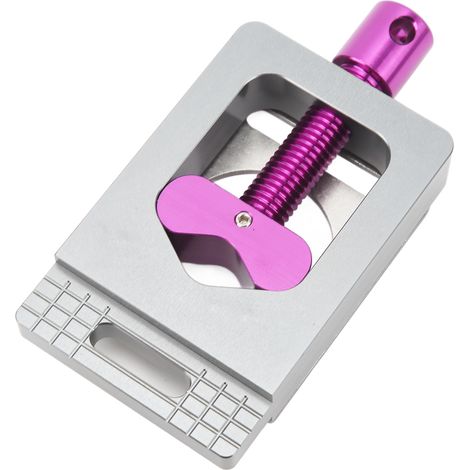Guide de coupe réglable pour fourche et guidon vélo - Compatible route et VTT, alliage aluminium, Violet (1/5)