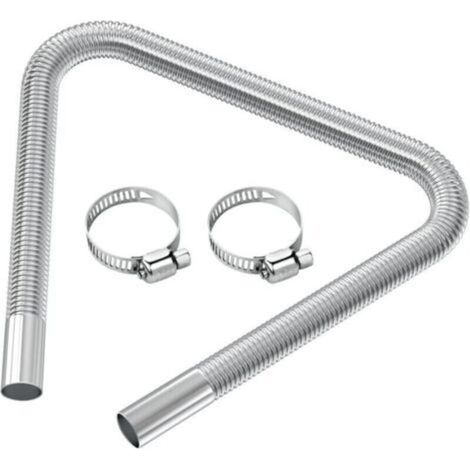 Tuyau d\'évent de gaz Diesel Flexible Tuyau d\'échappement de chauffage de voiture Tuyau d\'Echappement du Rechauffeur diamètre intérieur 2.5cm/1 pouces 120cm/47,2 pouces