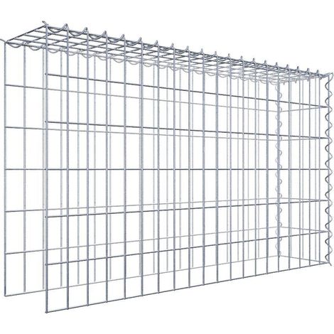 Gabiondeco - Gabion - Element de prolongation en hauteur et en longueur 100 cm x 60 cm x 20 cm (L x H x P). maille 5 x 10 cm. Spirale. Attention il manque deux gril... (1/5)