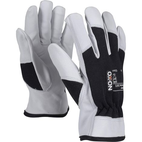 OX-ON Worker Supreme 2601, Lederhandschuhe mit Spandexrücken, Größe (10/XL), 1 Paar