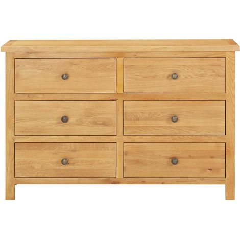 Maison Exclusive - Cassettiera 105x33,5x73 cm in Legno Massello di Rovere (1/5)