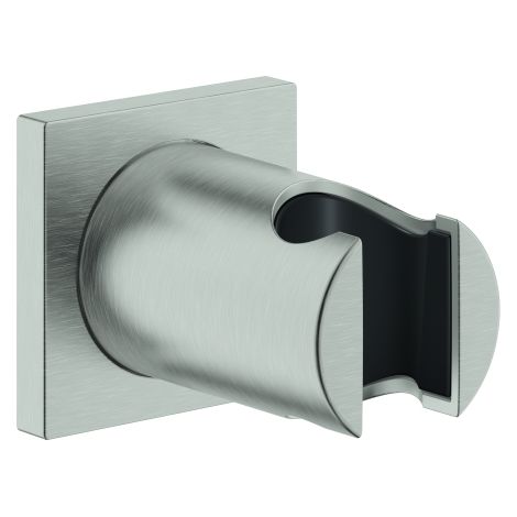 GROHE Handbrausehalter Rainshower 27075, nicht verstellbar, mit eckiger Rosette, supersteel (1/3)