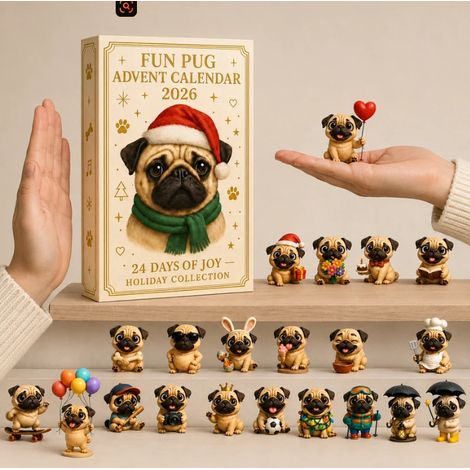 Popular Christmas Advent Calendar 2026 - Bulldog Advent Calendar - 3D