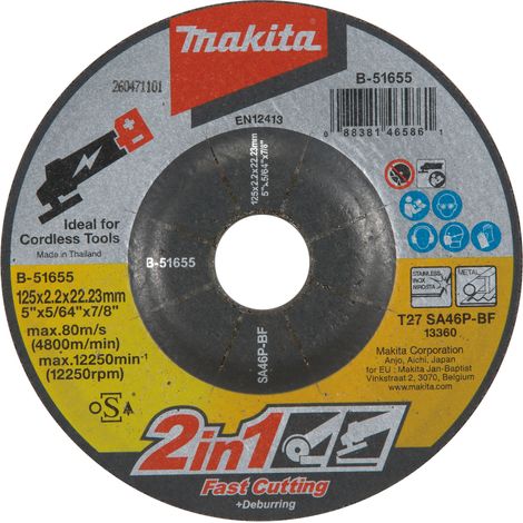 Disque abrasif Makita 2en1 125mm (1/2)
