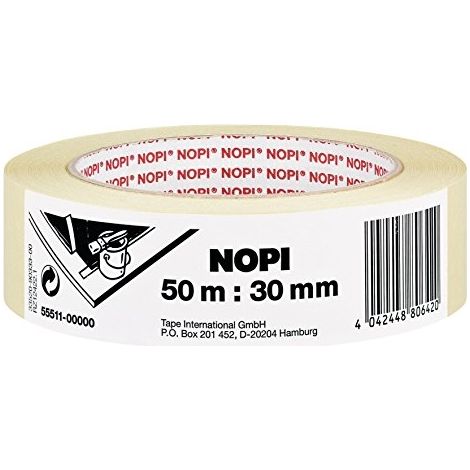 NOPI MALER-RUBAN ADHÉSIF DE MASQUAGE-LOT DE 2 TOUR, 2 X 50 M, 30 MM, 55551-00000-00