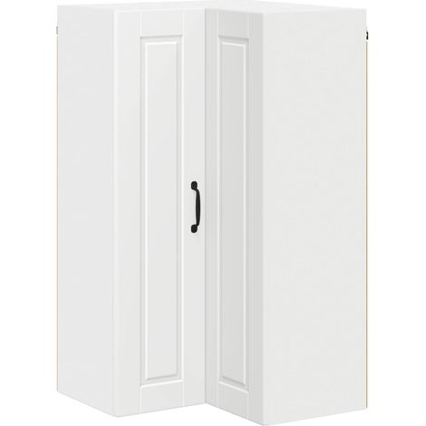 Maison Exclusive - Mobile angolare per parete PORTO Bianco 57 x 57 x 100 cm