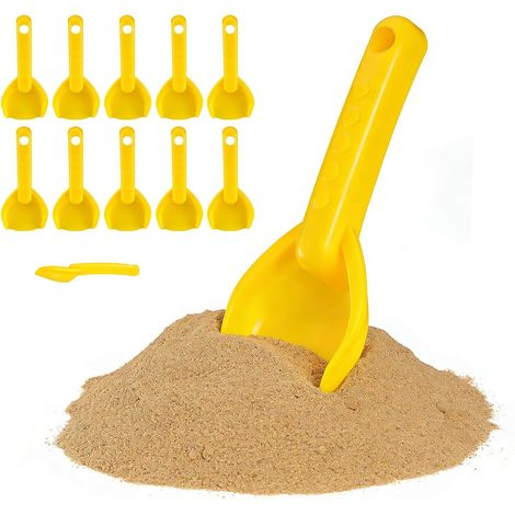 Lot de 12 pelles à sable pour enfants, en plastique, 17,2 cm, idéales pour les bacs à sable et les activités familiales (1/5)