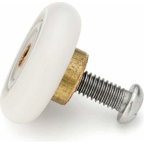 Lot de 4 roulettes de rechange pour porte de douche - 19 mm - Avec vis M4 - Diamètre : 19 mm (1/4)
