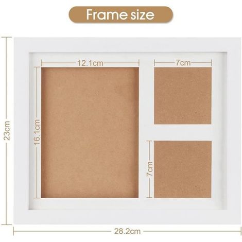 Cadre Empreintes Bébé, Kit Empreinte de Main et de Pied de Bébé, Cadre Photo Souvenirs mémorable pour enfants, Cadeau pour Baptême (1/4)
