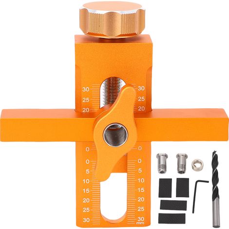Gabarit montage porte placard bras réglable aluminium – Kit localisation installation menuiserie avec foret 10mm, quincaillerie (1/5)