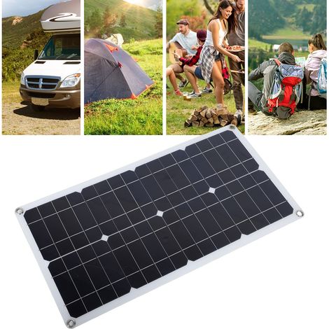Kit solar IP67 de 100 W con regulador de CC de 12 V/24 V y 20 A - Kit de panel portátil para autocaravanas, caravanas y furgonetas camper (ABS) (1/5)