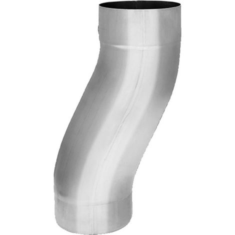 Coude de socle galvanisé 100mm – Raccord pour gouttière – Acier galvanisé résistant – Montage facile pour saillies de mur – Zambelli