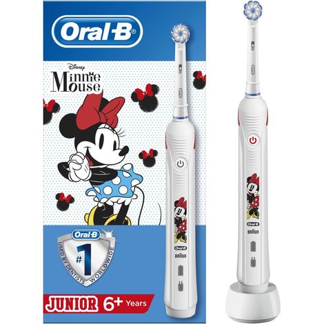 Oral-B Pro2 Junior Minnie Enfant Brosse à dents rotative oscillante Blanc
