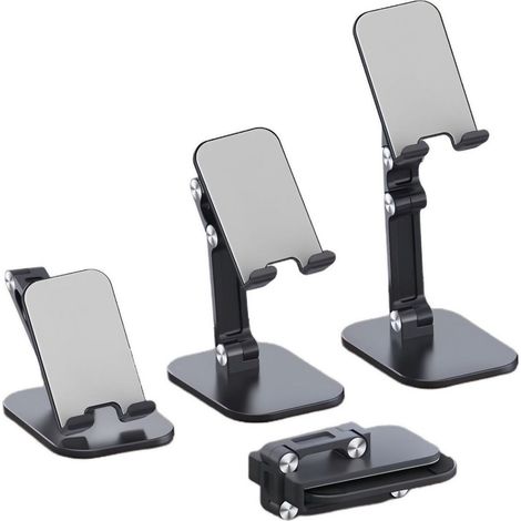 Cell Phone Stand, Adjustable Height and Angle iPhone Stand for Desk, Foldable Cell Phone Holder Compatible with 4-12.9 Inches