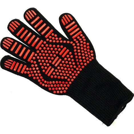 GUANTO BBQ IN COTONE E SILICONE.