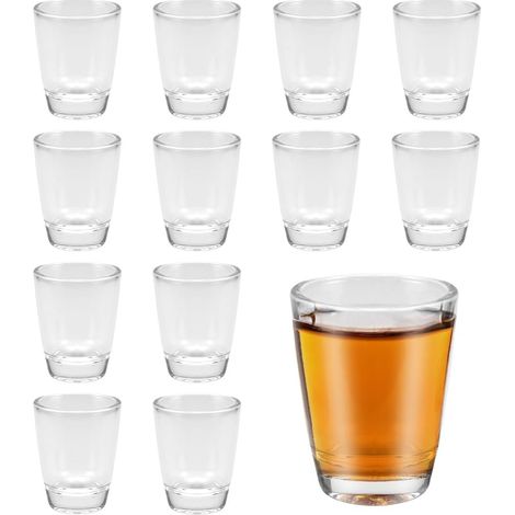 Set of 12 glass liqueur glasses (3 cl capacity) - Dishwasher safe - 3 cl - Clear - For parties, special occasions, weddings (1/5)