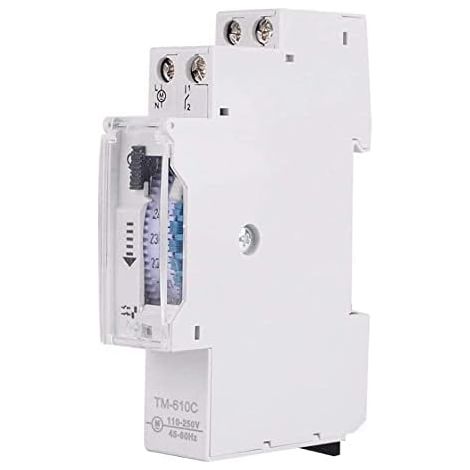 Interruptor Temporizador de DIN Riel, TM610C 220V Interruptor de Tiempo Relé de Temporizador para Fábricas de Alumbrado Público Cartele Publicitarios (1/5)