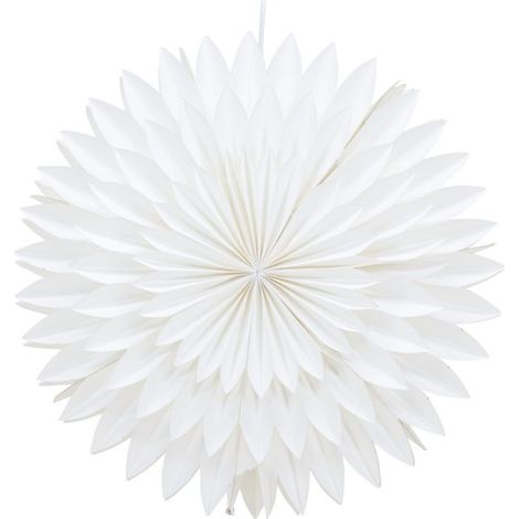 Lampe Suspension Déco "Storlien" 46cm Blanc (1/5)