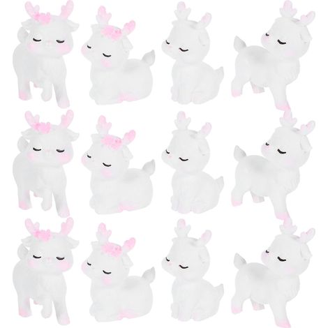 Kreative Miniatur Harzfiguren 20stücke Niedliche Rosa REH