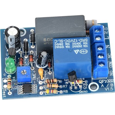 Adjustable 220VAC timer, stop switch, time relay module load (0-10 min) (1/5)