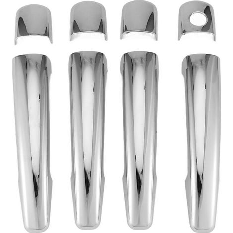 Kit de pegatinas decorativas de lujo con embellecedores cromados para las manijas exteriores de las puertas del Peugeot 208 (modelos 2012-2018).