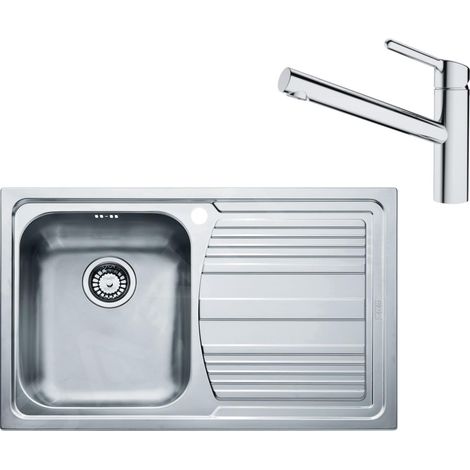 Franke Colonnes - Set N82, évier en inox LLX 611/2 et mitigeur FC 3054.031, inox / chrome 101.0650.595 (1/5)