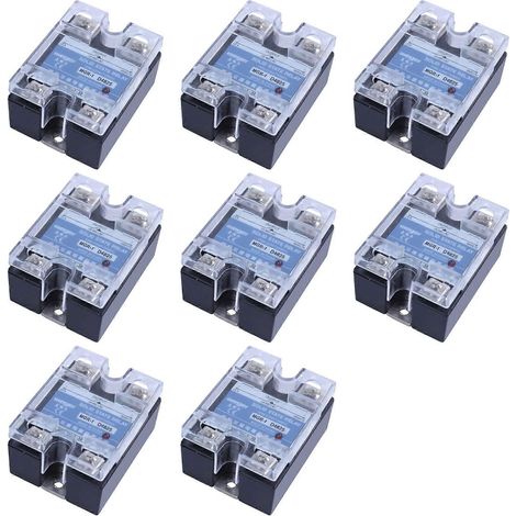 Relais statique monophasé 8X MGR-1 D4825 (SSR) 25 A CC 3-32 V CA 24-480 V (1/5)