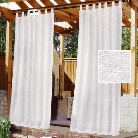 Outdoor curtains - Set of 2 waterproof blackout curtains, 132x213cm, with Velcro closure, suitable for gazebos, terraces, etc. (1/5)