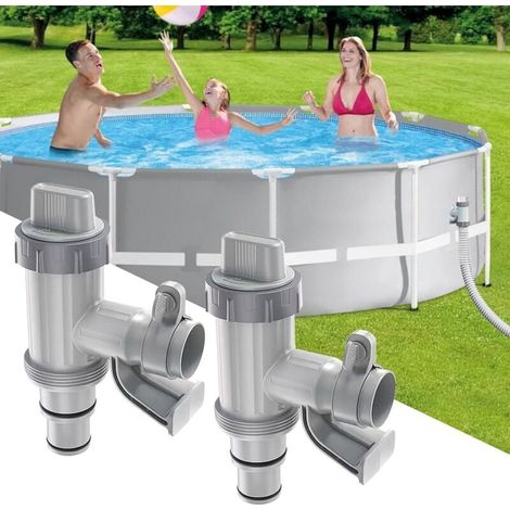 Robinet de piscine Plus pour piscine hors-sol 2 en 1 Valve à piston Pièces de rechange pour piscine hors sol et pompe de (1/4)