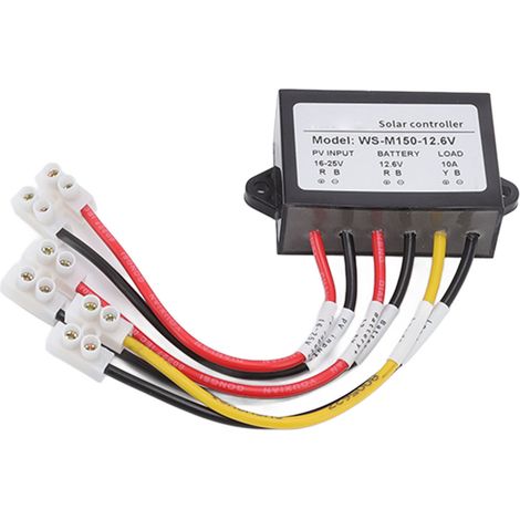 Régulateur Solaire MPPT 150W 10A 12V/24V avec Sortie Charge Jour/Nuit et Anti-Retour pour Panneau, Batterie, Éclairage (1/5)