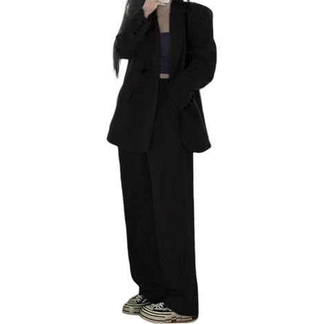 2 pièces ensemble veste de tailleur, coupe ample et ajustée, matière polyester-élasthanne, automne-hiver (1/5)