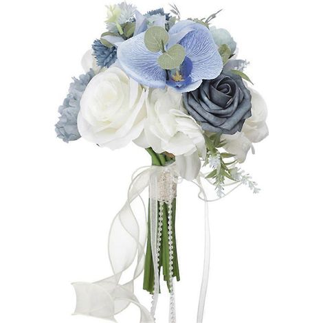 Bouquets exquis de rubans, bouquets d'orchidées papillon pour la photographie de mariage (1/4)