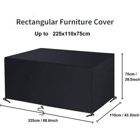 Housse de jardin 225x110x75cm – Tissu Oxford 420D imperméable – Protection anti-UV – Cordon de serrage ajustable et sangles de maintien (1/4)
