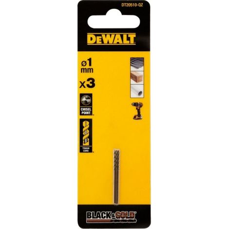 3 BROCAS BLACK&GOLD 1MM - STANLEY BLACK & DECK