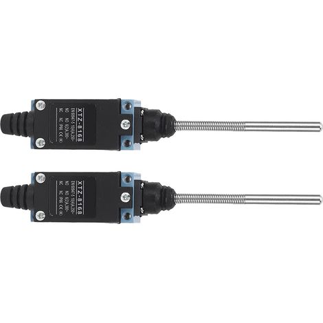 Jeu de 2 interrupteurs de fin de course XTZ-8168, ressort vertical long, 250V/380V, pour fraiseuses CNC, imprimantes 3D, découpe laser et plasma. (1/5)