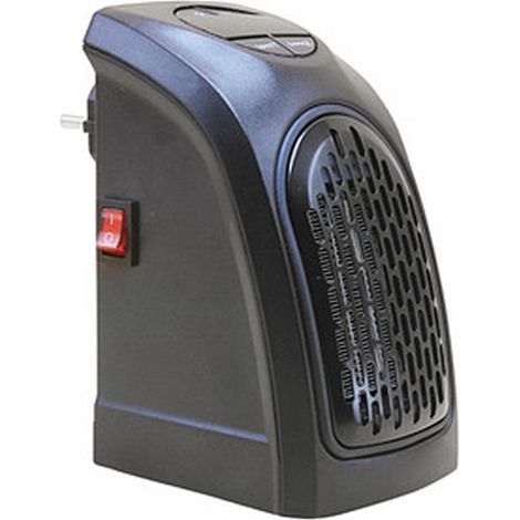 Radiateur Soufflant Salle de Bains Radiateur Electrique,Radiateur Chauffage Électrique Mini Chauffage d'appoint avec Thermostat Réglable Puissant 400 Watts Basse Consommation - Noir (1/5)