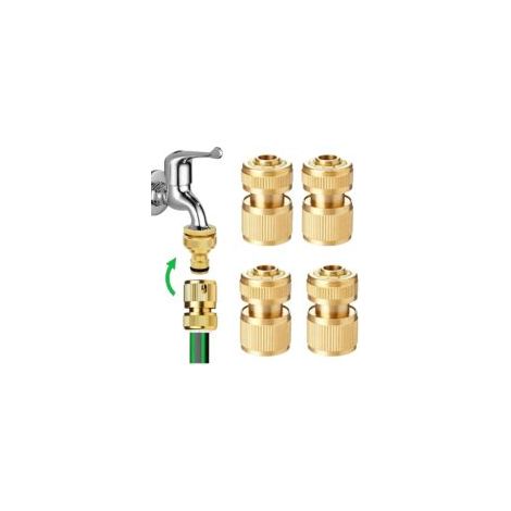 Laiton Tuyau d'arrosage raccord Rapide 1\\/2" Jardin de Jardin en plein air raccord de Tuyau 4 Pack (1/4)