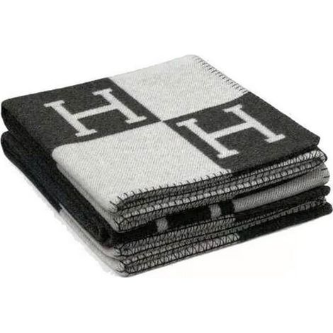 Plaid H Couverture en Cachemire Mélangé Tissé Main Portable 140x170cm (1/5)