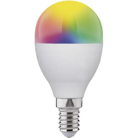 Ampoule LED sphérique connectée E14 RGB 470 lm, équiv. 40W, variation blanc & couleur, Wi-Fi Tuya