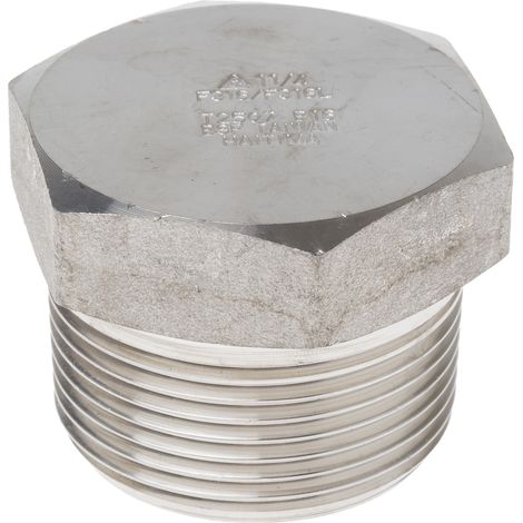 Bouchon hexagonal RS PRO, R 1-1/4" mâle ( Prix pour 1 ) (1/2)