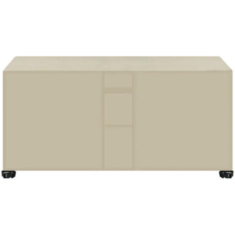 Rechteckige Gartenmöbel Abdeckung 87x87x77cm, Schutzhülle für Gartenmöbel, 420D Oxford Gewebe Winddicht Regenfest UV-Beständig Reißfest (Beige) (1/5)