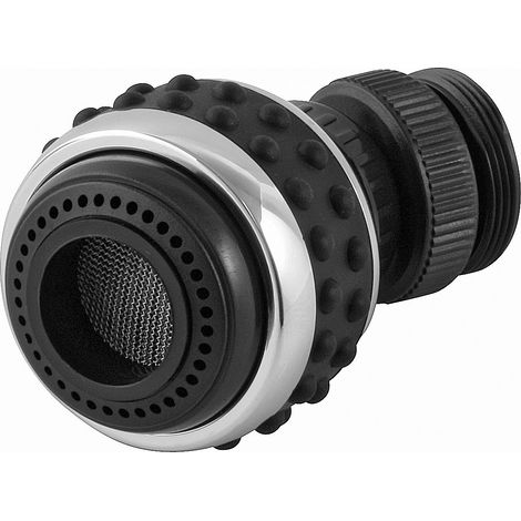 Fackelmann 61016 Adattatore Girevole per Rubinetto Acqua 1 Pollice plastica cromata in Nero (1/4)