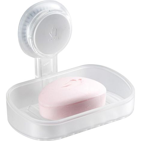 1 Porte Savon, Ventouse, Plastique, Drainage, Amovible, Salle De Bain (1/5)